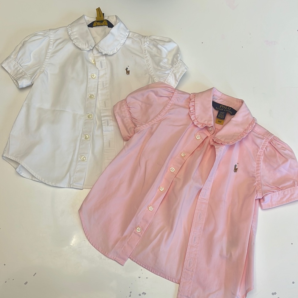 Ralph Lauren toddler girl Oxford Shirt Bundle